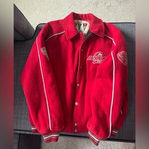 Avirex vintage 90’s Red Wool Jacket with Embroidered Logos